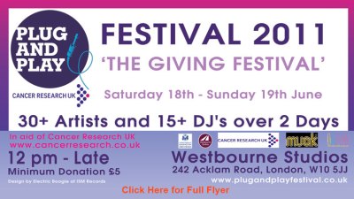 Plug and Play House music festival 2011  flyer banner